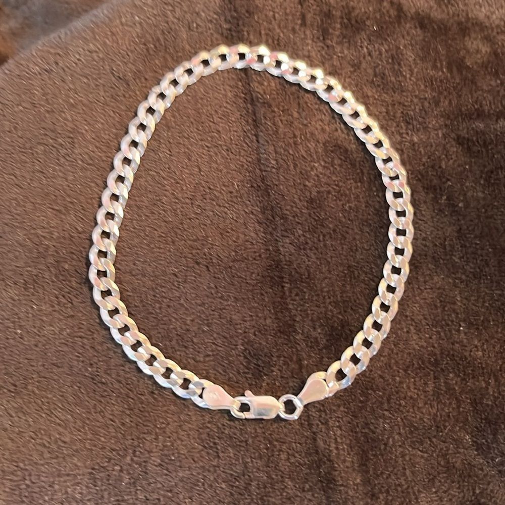 8 inch 5 mm 925 Italian sterling silver Cuban bracelet